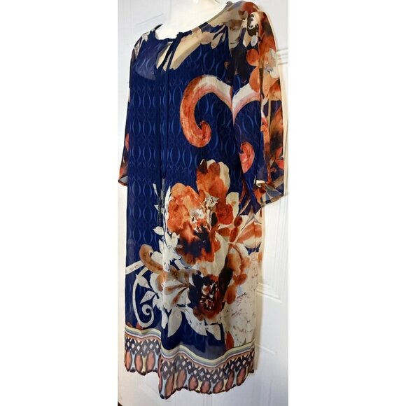 Soft Surroundings Dress SZ Large Boho Chic Orchid Sheer - Picture 7 of 7